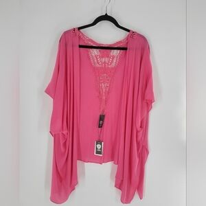 Vince Camuto Embroidered Lace Cover-Up Tunic New One Size